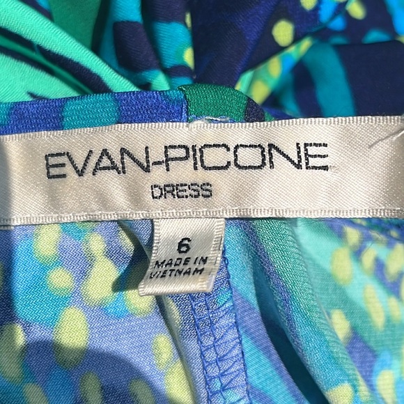 Evan-Picone wrap-style ruched stretch dress 6-8 - Picture 5 of 10